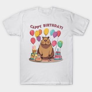 Cute Capybara Cappy Birthday Capy T-Shirt